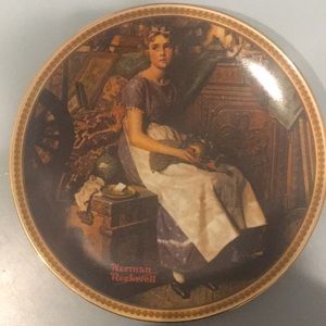 “Dreaming in the Attic” by Norman Rockwell plate